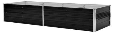 Produktbild von Hochbeet Pflanzkübel aus Metall für Garten, Balkon und Terrasse, verzinkter Stahl, anthrazit, 240 x 80 x 45 cm (B x T x H)