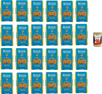 Produktbild von De Cecco Fusilli N°34, 100% Italienisch Pasta Nudeln 24x 500g + Italian Gourmet Polpa 400g