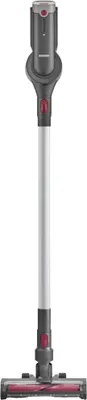 A studio shot of a cordless stick vacuum cleaner against a white background.