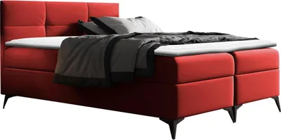 Produktbild von MIRJAN24 Boxspringbett Figaro, Stilvoll Polsterbett, zwei Bettkästen, Doppelbett (Farbe: Soft 010, Größe: 200 x 200 cm)