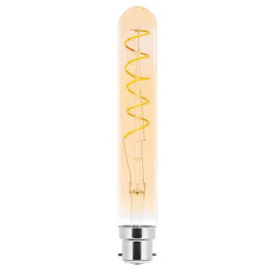 Image de Ampoule LED à filament spiralé T30 2,5 W B22 Or extra blanc chaud 2000 K