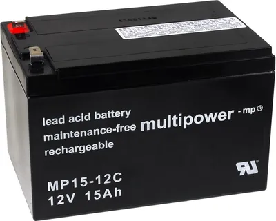 Image de Powery batterie plomb (multipower) MP15-12C zyklenfest
