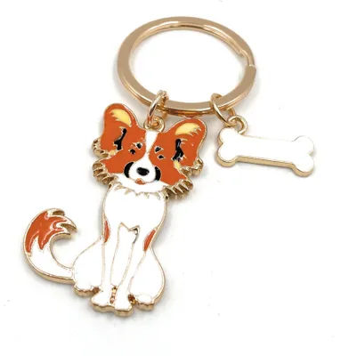 Immagine prodotto di Onwomania - Simpatico cane terrier Chihuahua - Portachiavi in metallo, ideale come regalo, ad esempio per il migliore amico, la migliore fidanzata, la mamma - Per uomini, donne e bambini