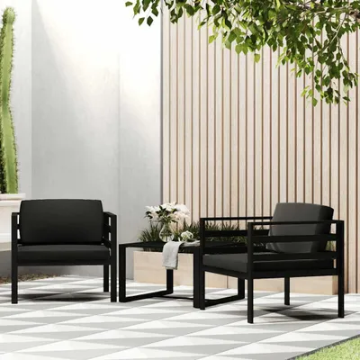 Zdjęcie produktu dla vidaXL Sofa jednoosobowa z poduszkami aluminium antracyt