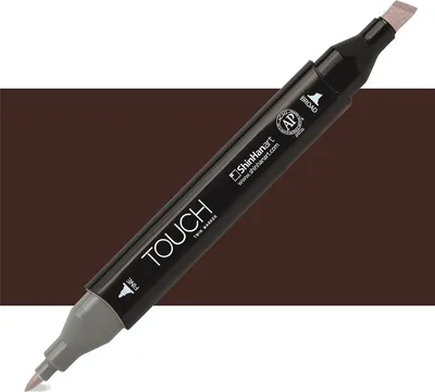 Image de Marqueur alcool double face Fine & Chisel TOUCH, BR98 Marron foncé