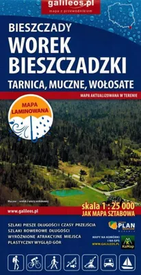 Image de Bieszczady. Sac de Bieszczady. Carte touristique, 1:25 000