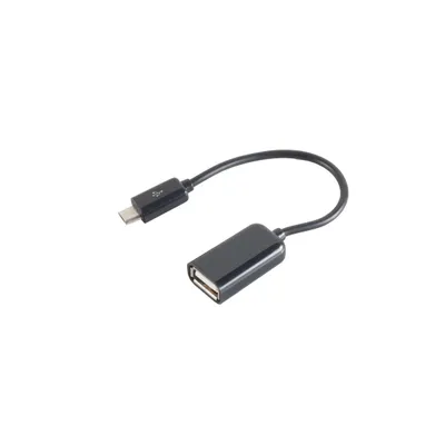 Produktbild von USB-OTG Micro-USB-St. B - USB-Buchse A - 0,10m