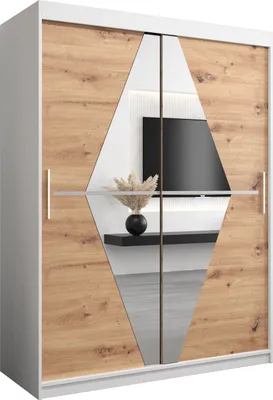Produktbild von Kleiderschrank, Schiebetürenschrank Schlafzimmer, Schrank mit Spiegel BOLIWIA 150 cm