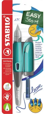 Zdjęcie produktu dla STABILO EASYbirdy ergonomiczne szkolne pióro wieczne - edycja pastelowa - stalówka A - dla praworęcznych - aqua green + mięta