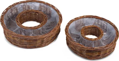 Produktbild von Runde Pflanz-Schalen für außen Pflanz-Ringe natur 30, 38 cm