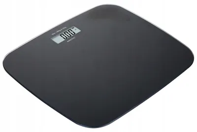 Zdjęcie produktu dla Waga łazienkowa Kinghoff KH-1827, czarna, szklana, dokładność pomiaru do 180 kg