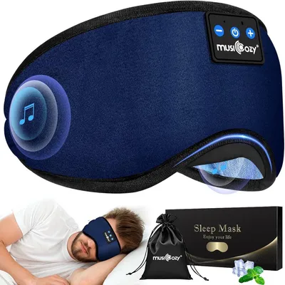 Schlafmaske mit Kopfhörern und Bluetooth - Bequeme und verdunkelnde Schlafmaske für ununterbrochene Entspannung