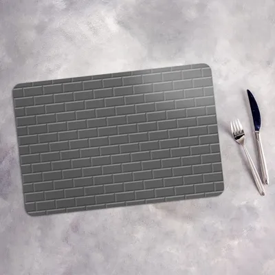 Produktbild von Tischset 4x45x30 cm + 10fi cm Platzset Tischmatte Platzmatte Untersetzer - farbige Backstein Ziegel