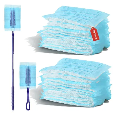Produktbild von Tücher für Swiffer Staubmagnet Nachfüllpack 40 Stück mit 2 Handgriffen