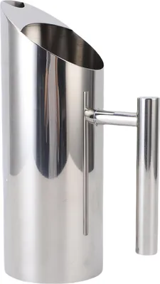 Obrázok produktu pre Vodný džbán 1L 304 z nehrdzavejúcej ocele s rovným telom na pitie s výtokom proti rozliatiu pre koktailový kvetinový čaj Cold Brew Tea Silver