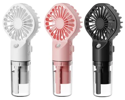 Produktbild von 3 Mini Wassernebel Ventilatoren – Tragbar, Leise, Wiederaufladbar mit 4 Geschwindigkeiten