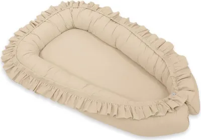 Obrázek produktu pro Dětské hnízdečko, kokon, nastavitelné pro růst-Öko-Tex-bavlna komfort béžová-bellaFurn