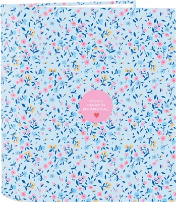Zdjęcie produktu dla Segregator ringowy Vicky Martín Berrocal Paraíso Blue Pink A4 27 x 33 x 6 cm