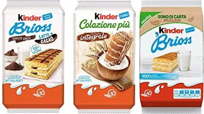 Produktbild von Testpaket Kinder Ferrero Brioss mit Milch-Integral-kakao brioche snack 30 x 27gr
