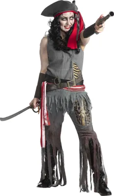 Produktbild von Zombie Piratin - Karneval Faschingskostüm Herren Größe: XL