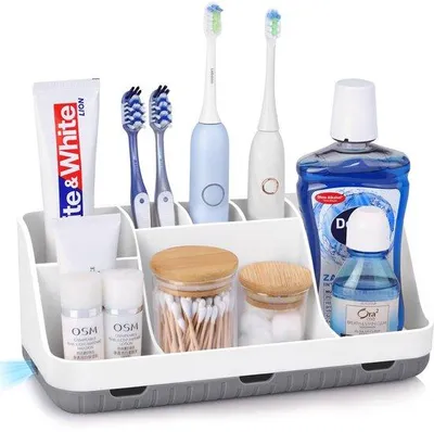 Immagine prodotto di Organizer elettrico da bagno a 7 scomparti per la famiglia (bianco)