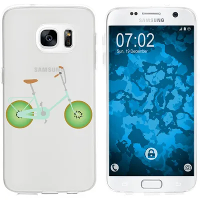 Produktbild von PhoneNatic Case kompatibel mit Samsung Galaxy S7 Silikon-Hülle Bike M1