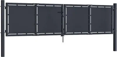 Obrázok produktu pre vidaXL Oceľová záhradná brána 300 x 75 cm antracitová