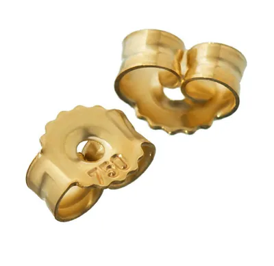 Produktbild von 1paar 750 Gelbgold Gegenstecker Ohrstecker Ohrstopper Loch 1,1mm Ohrmutter 4818
