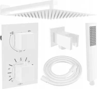Obrázek produktu pro Mexen Cube DR02 podomítkový sprchový set z dešťová specha 30 cm, Bílá - 77502DR0230-20