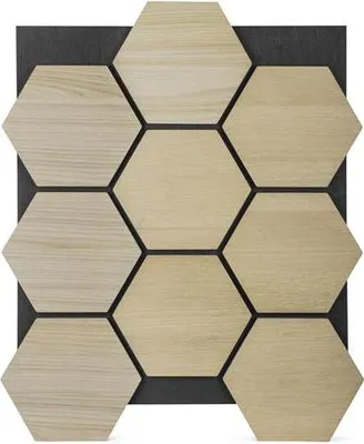 Produktbild von Akustikplatte G21 81,5x66,5x2,1 cm Wabenstruktur, Eiche natur