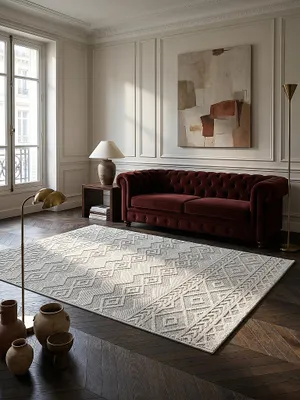 Teppich Creme rechteckig Editorial Styling_#sku_SAF71008-SAF71010-SAF71012#