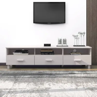 Immagine prodotto di The Living Store Mobile TV HAMAR Bianco 158x40x40 cm in legno di pino massiccio