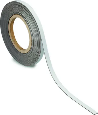 Immagine prodotto di MAUL Nastro segnaletico in metallo 1 pezzo 42 g/cm² magnetico rivestito in plastica scrivibile 10 m x 1 cm x 1 mm bianco
