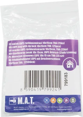 Immagine prodotto di Sacchetto LDPE 10x15cm TRA (25 pz)
