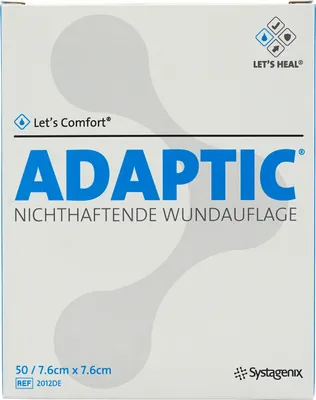 Zdjęcie produktu dla Adaptic 7,6x7,6 cm wilgotny opatrunek na ranę 2012 50 szt