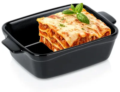 Image de Moule à gratin en céramique résistant à la chaleur - 350 ml - Noir