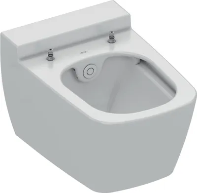 Produktbild von TECEone WC mit Duschfunktion Kaltwasser ohne Strom weiß randlos selbstreinigend BELGAQUA
