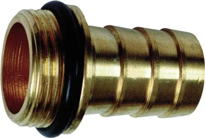 Produktbild von Schlauchanschluss aus Messing mit Außengewinde 3/4 Zoll und O-Ring für 3/4 Zoll Schläuche