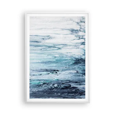 Produktbild von Gerahmtes Poster - Weißer Rahmen - Abstraktion Prellung Blau - 70x100 cm - Wand Bild - Wanddeko - Wandbilder - Kunstposter - Wandposter - Bilderrahmen - Bilder - Kunstdruck - P2WPA70x100-4380