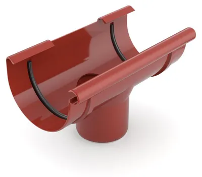 Produktbild von BRYZA Rinnenkessel aus Kunststoff Ø 100/63 mm, Rot RAL 3011