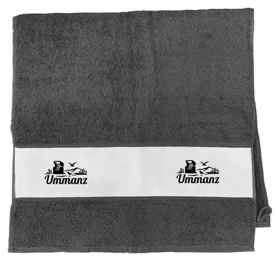 Produktbild von Huuraa Handtuch Ummanz Strandmotiv 50x100cm Graphite Baumwolle Handtuch Geschenkidee