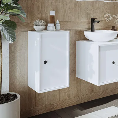 Produktbild von Skye Decor, Hochwertiger Badschrank (3 Stück), Weiß, 35x60x30 cm | 100% MDF | Wandmontage