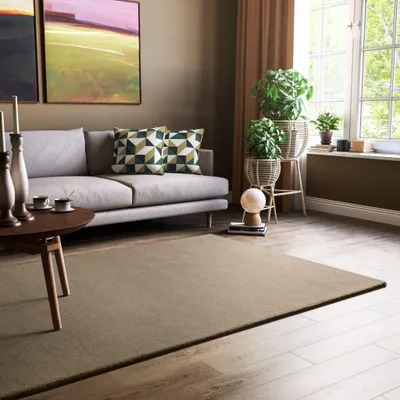 Produktbild von Steffensmeier Gabbeh Teppich Jaipur | Wolle, Taupe, Größe: 120x180 cm Kurzflor Teppich für Wohnzimmer Handloom
