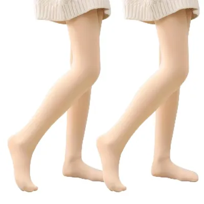 Immagine prodotto di Solidchoice - Set di 2 paia di leggings in pile caldo per bambine