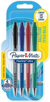 Produktbild von PAPER MATE Kugelschreiber Flexgrip Ultra RT M 3+1 S/B/R 4er Blister