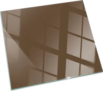 Produktbild von Farbe Braun – Glasbodenplatte für – Kaminofen – Kaminplatte Glas – Schutzglas – Funkenschutzplatte –Glasbodenplatte Feuerfeste – Hitzeschutzplatte – Bodenschutz aus Glas – 50x50 cm