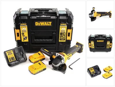 Produktbild von DeWalt DCG 406 D2 Akku Winkelschleifer 18V 125mm Brushless + 2x Akku 2,0Ah + Ladegerät + TSTAK