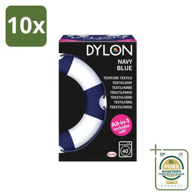 Zdjęcie produktu dla 10 sztuk farby do tkanin Dylon All-in-One - kolor granatowy - 350g - zestaw ekonomiczny