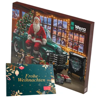 Produktbild von 2er Weihnachtskalender Set – Wera Werkzeug Adventskalender 2026 Männer Heimwerker + Haze Tisch-Advent kalender