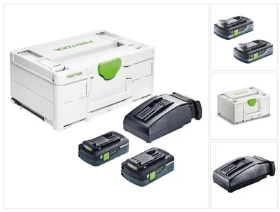 Obrázek produktu pro Festool Energy Set SYS3 ENG 18 V 2x baterie 4,0 Ah / nabíječka TCL6 ( 576811 ) + Systainer